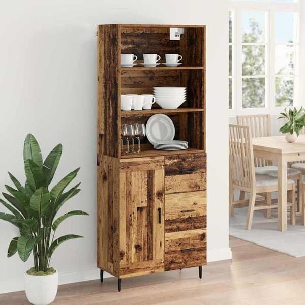Maison Exclusive - Høj Skab 2 stk. Gammel Træ 69,5 x 32,5 x 180 cm Ej specificerat