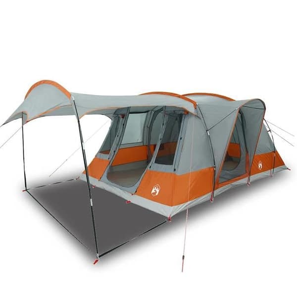 Maison Exclusive - 5 hengen harmaa ja oranssi tunneliteltta, vedenpitävä