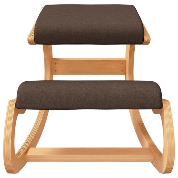 Siddende knæstol - Eksklusivt hus - Brun - Birkekrydsfiner - Ergonomisk vippe-design kastanj
