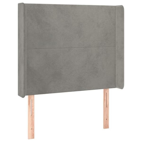 Maison Exclusive - LED-päätyharso Vaaleanharmaa 83x16x118/128 cm Sametti ljusgrått