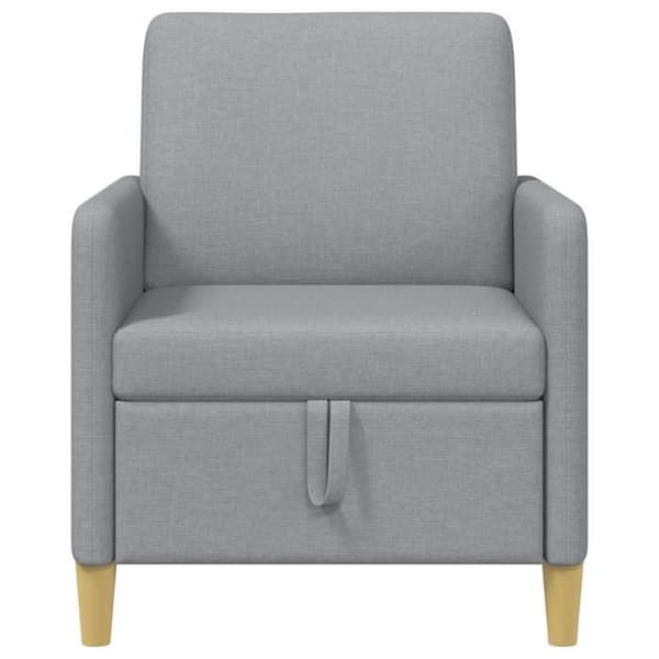 Maison Exclusive - Sohva säilytystilalla Vaaleanharmaa 72 x 78 x 87 cm Polyesteri