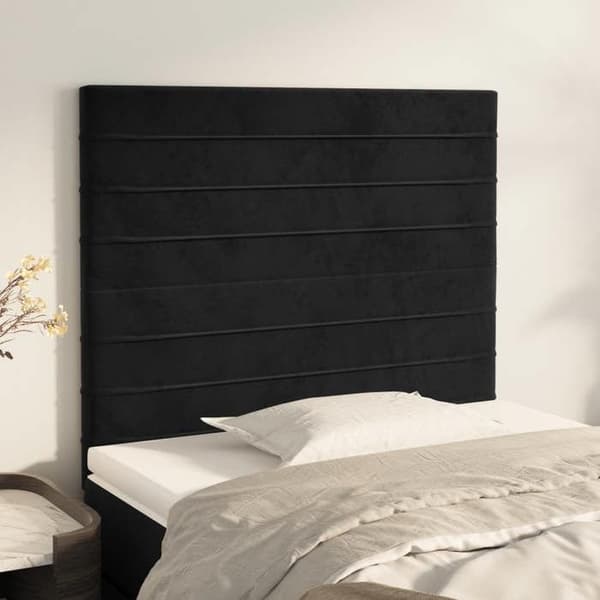 Maison Exclusive - Sort Hovedgærde 90x5x118/128 cm Velour Svart