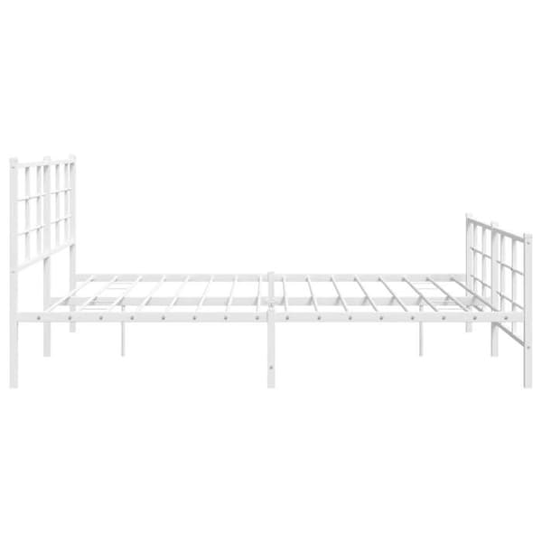 Sengestel - EKSKLUSIV HUS - 183 x 213 cm - Stål - Hvid - Lamelseng Vit