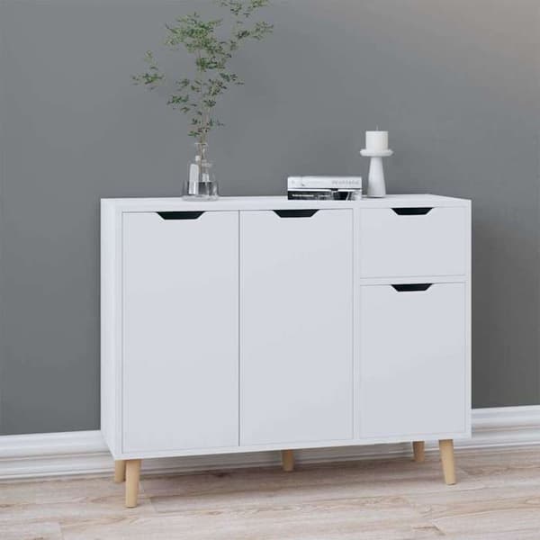 Maison Exclusive - Hvid Buffet 90x30x72 cm Ingeniørtræ