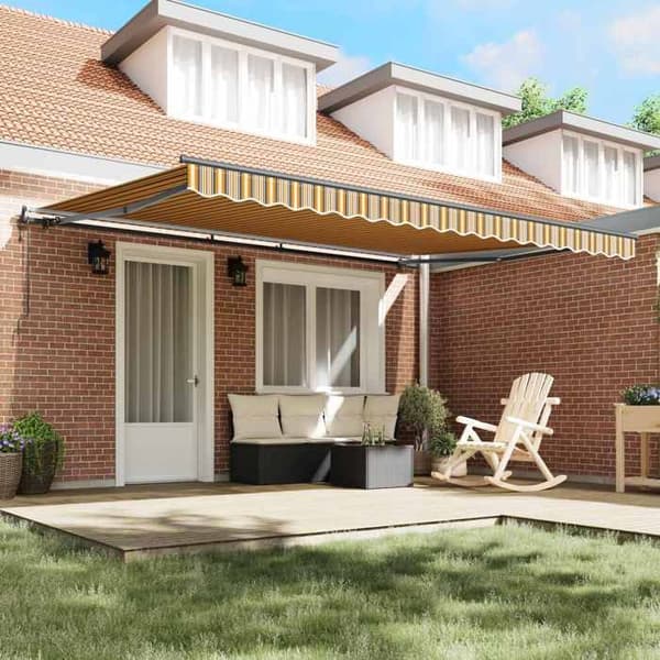Maison Exclusive - Fällbart Markis Multicolor 450 × 350 cm Tyg och Aluminium