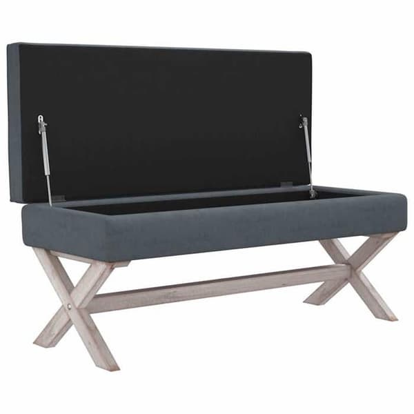 Maison Exclusive - Förvaringspall Mörkgrå 110x45x49 cm Sammet