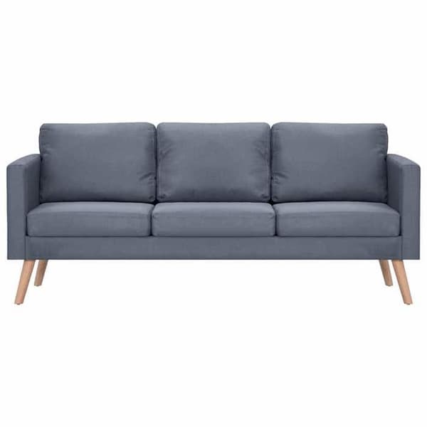 Maison Exclusive - Sätt med 2-sits och 3-sits soffor i mörkgrått tyg Mörkgrå