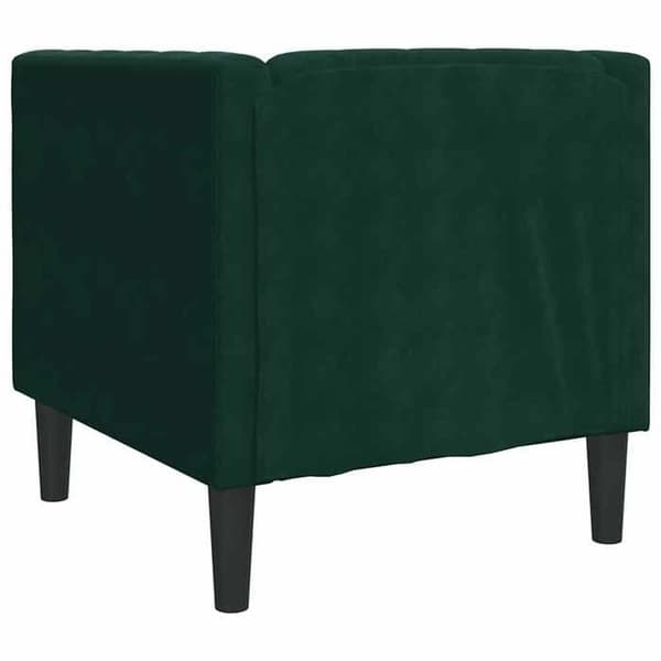 Maison Exclusive - Tummanvihreä samettinen Chesterfield-tuoli