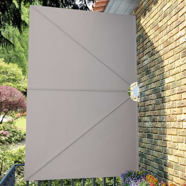 Sidoöverdrag - EXKLUSIVT HUS - Fällbart sidoöverdrag - 300 x 200 cm - Kräm - Hållbar polyester Grädde
