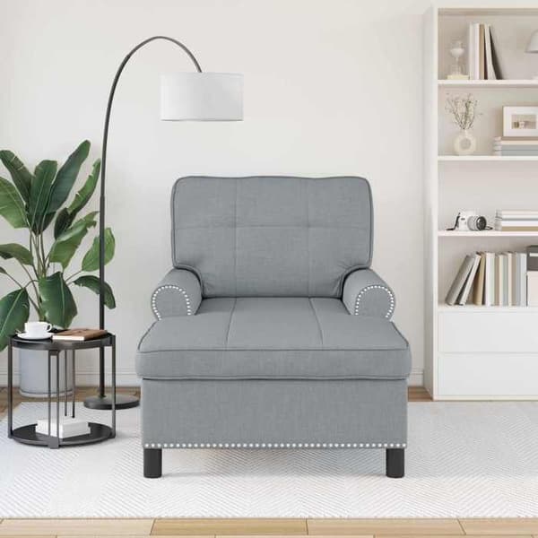 Maison Exclusive - Lang stol Lys grå stof 91 x 157 x 91 cm
