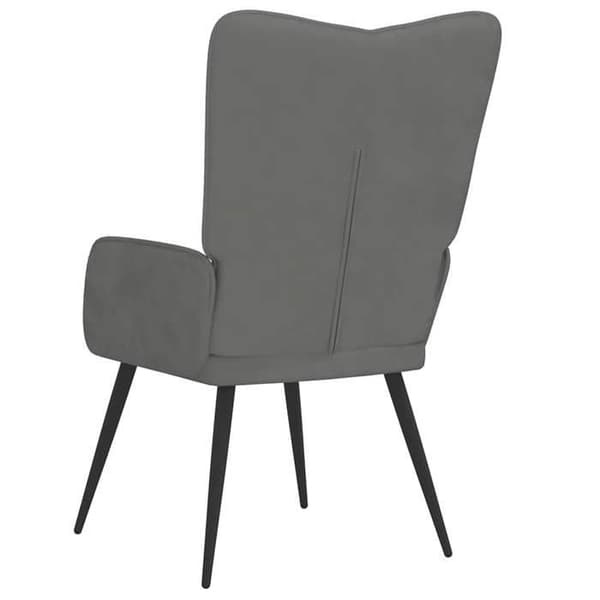 Maison Exclusive - Tummanharmaa samettinen rentoutumistuoli