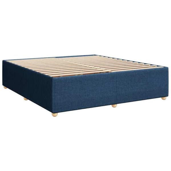 Maison Exclusive - Boxspring seng med madras Blå 200 x 200 cm Stof Blå