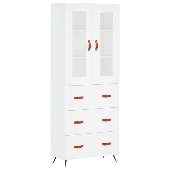Maison Exclusive - Buffé hög Vit 69,5x34x180 cm Ingenjörsträ