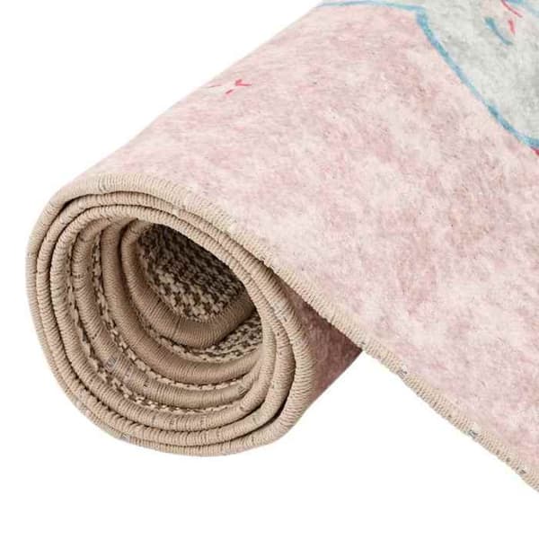 Maison Exclusive - Børnetæppe rosa 160x230 cm enhjørning vaskbart rosa