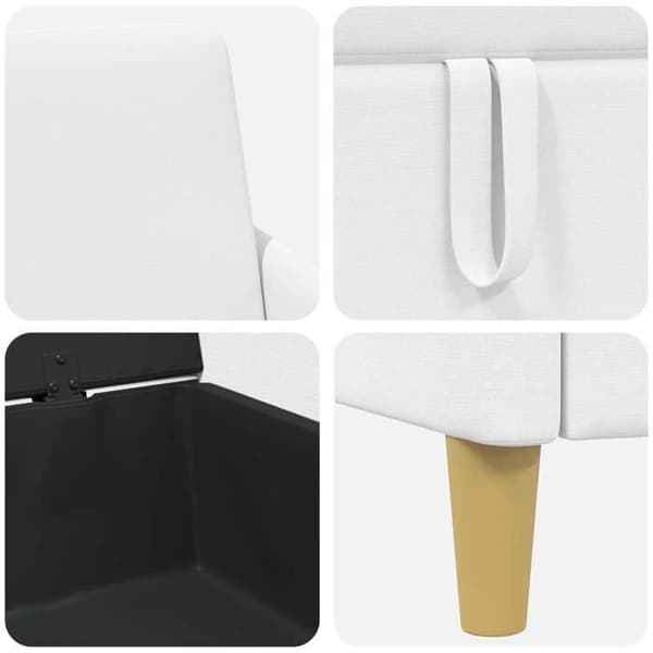 Maison Exclusive - Soffa med förvaring Vit 122 x 78 x 87 cm Polyester