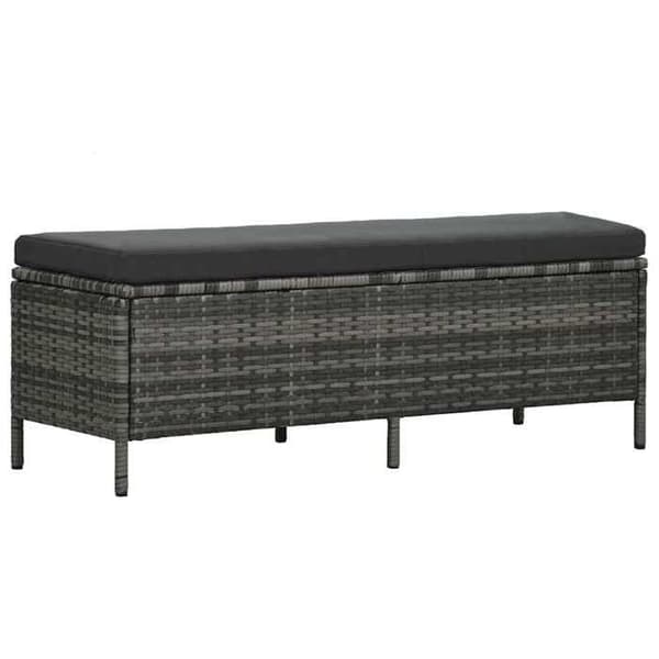Maison Exclusive - Trädgårdsmöbler 3 delar med kuddar i flätad resin Grå