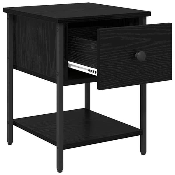 Maison Exclusive - Natbord 2 dele Sort eg 34 x 35,5 x 45 cm