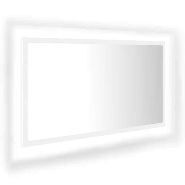 Maison Exclusive - Badrumsspegel med LED Vit 80x8,5x37 cm Akryl