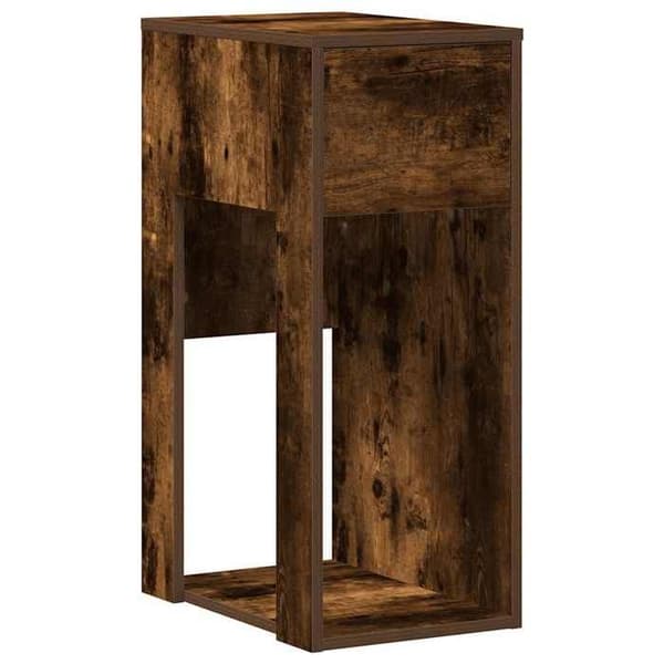 Maison Exclusive - Datorställ med låda i rökig ek 30x44x74 cm