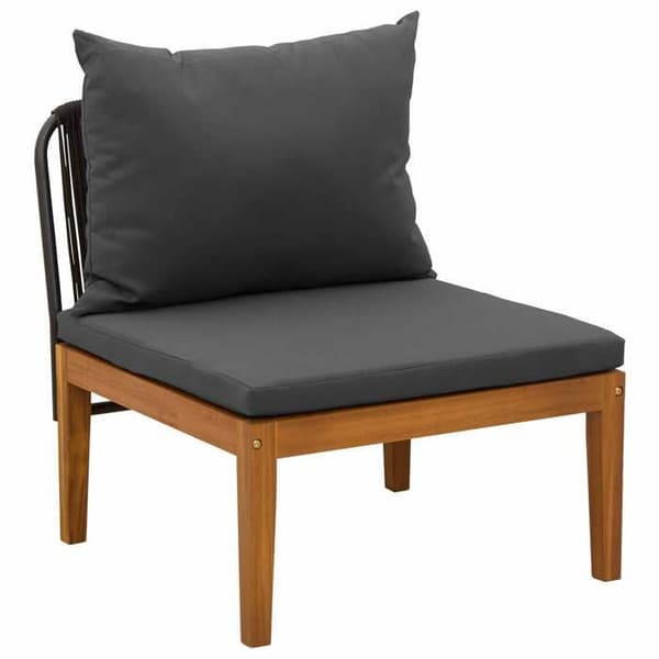 Maison Exclusive - 5 kpl Puutarhakalustesarja tyynyillä Luonnollinen