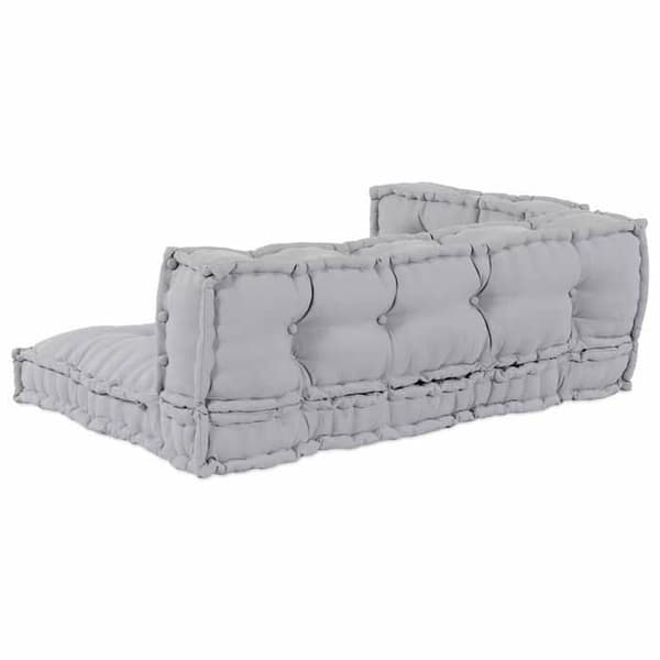 Soffkudde på pall - EXKLUSIV HEM - 3 delar - Grå - 120 x 80 x 38 cm - Modulerbar skum Grå