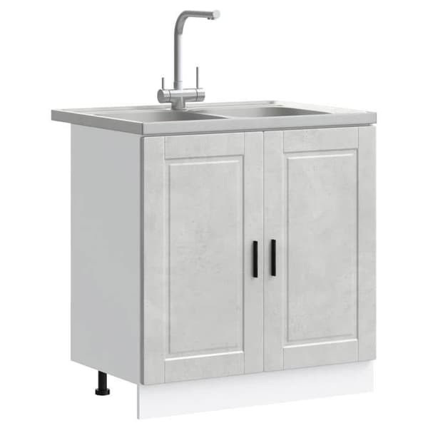 Maison Exclusive - Underskåp Porto 2 delar Grå 80 x 46 x 81,5 cm