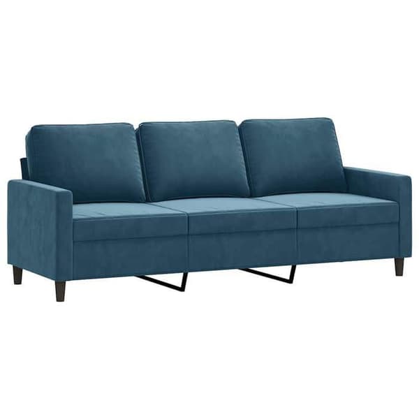 Maison Exclusive - 2 kpl sohvasetti tyynyillä Sininen Sametti
