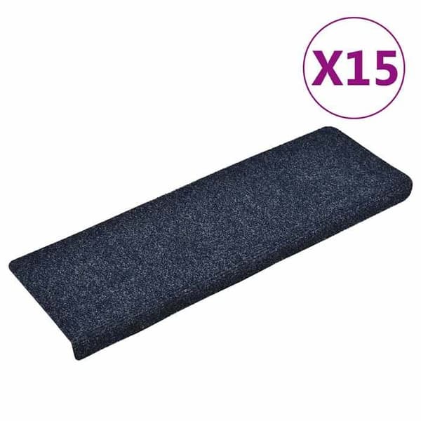 Trappmatta - Exklusivt Hem (15 delar) - Halkskydd - Blå - 65 x 21 x 4 cm Blå