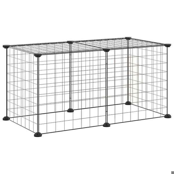 Koojer & burar - Maison Exclusive - Svart - Pulverlackerad stål - 8 paneler 35 x 35 cm