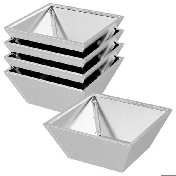 Maison Exclusive - Trädgårdskrukor 5 st Silver 40 x 40 x 15 cm