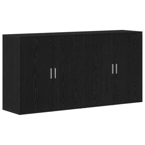 Buffé - EXKLUSIVT HUS - 79 x 38 x 80 cm - Svart ek - Ingenjörsträ - Rektangulär svart ek