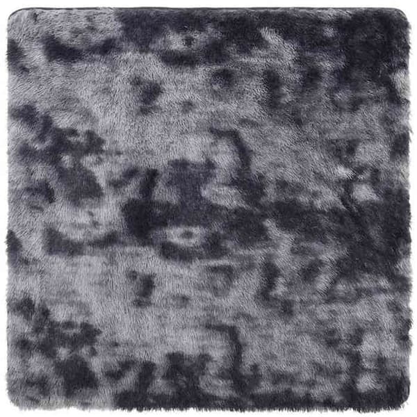 Maison Exclusive - NAVARRA tummanharmaa pitkäkarvainen matto 240x240 cm