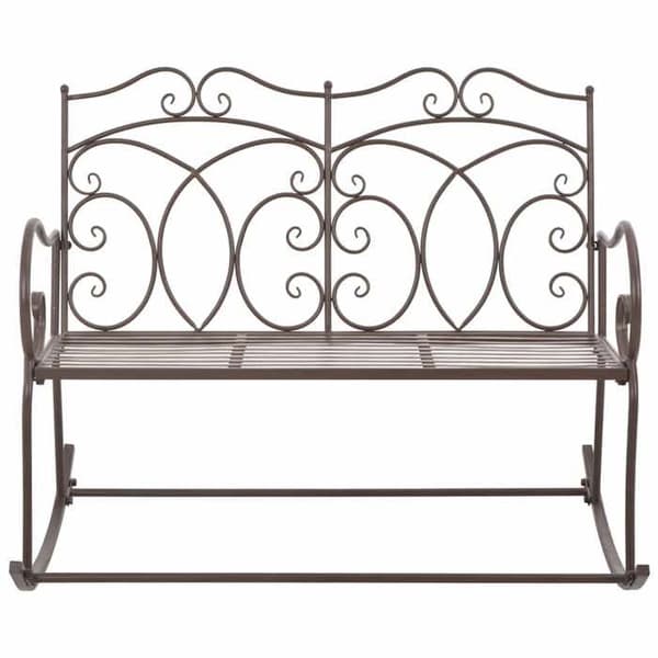 Maison Exclusive - Bænk til haven 104 cm Jern Antikbrun