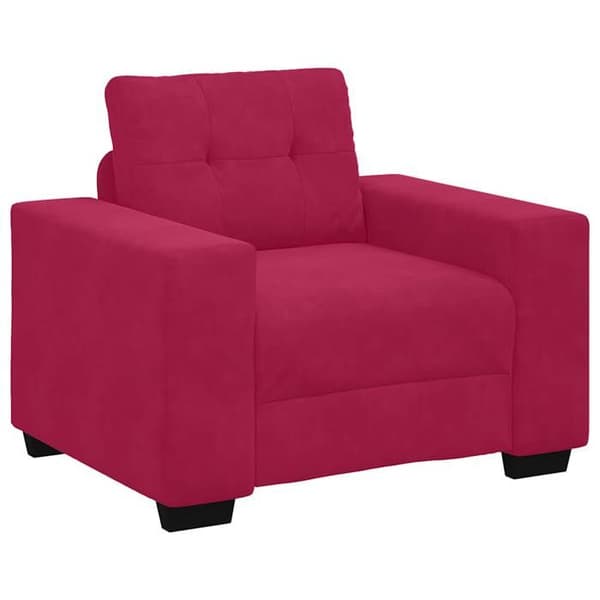 Maison Exclusive - Bordeaux punainen sohva/tuoli 100x78x80 cm sametti