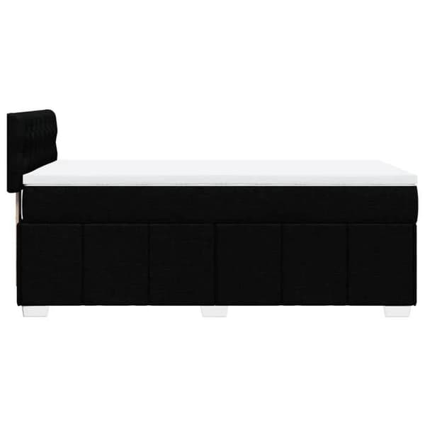 Maison Exclusive - Sengesofa med lamelbund og madras Sort 80x200 cm Stof