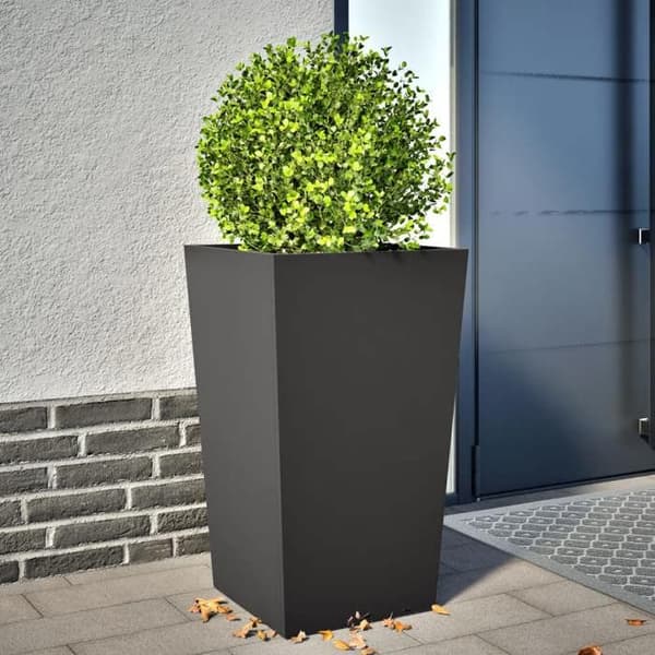 Maison Exclusive - Sort plantekasse 45x45x75 cm stål