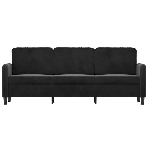 Maison Exclusive - Soffa 3-sits Svart 180 cm Sammet