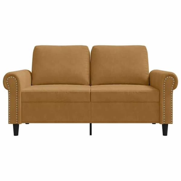 Maison Exclusive - Soffa 2-sits Brun 120 cm Sammet brun