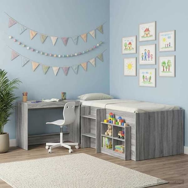 Maison Exclusive - Sonoma grå ingeniørtræ sengeskrivebord 100 x 45 x 75 cm Sonoma grå