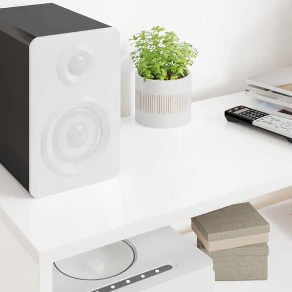 Maison Exclusive - TV-möbel 100 x 30 x 40 cm Vit Ingenjörsträ Vit