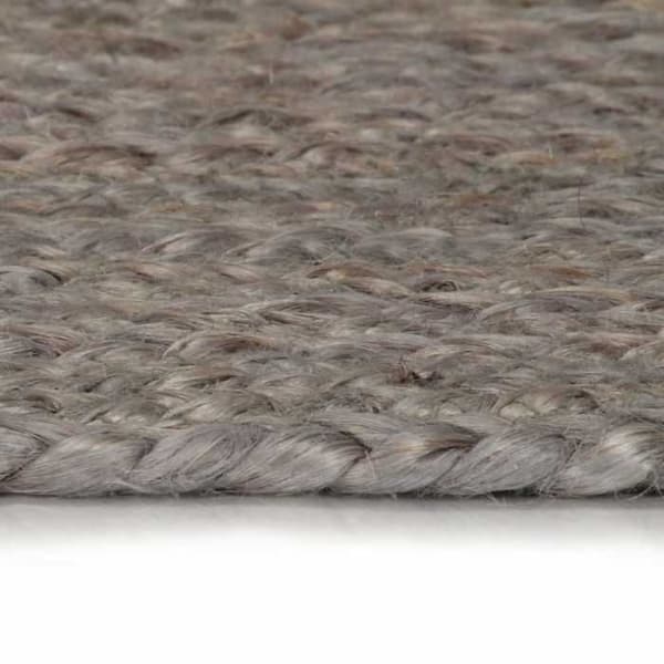 Maison Exclusive - Handgjord Rund Jute Matta 240 cm Grå