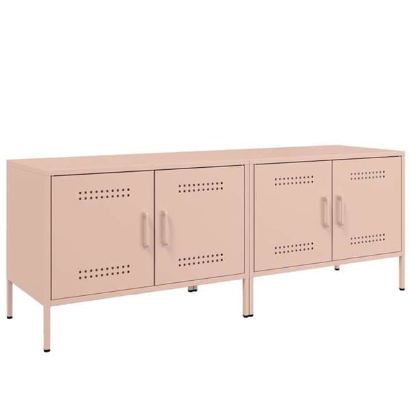 TV-møbel - MAISON EXCLUSIVE - 2 dele - Stål - Rosa - Industriel Ros