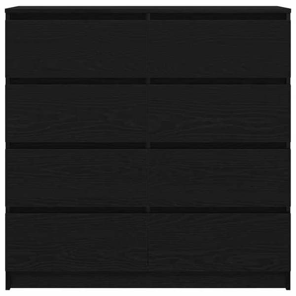 Maison Exclusive - Buffet i sort egetræ 100x35x99 cm i ingeniørtræ svart ek
