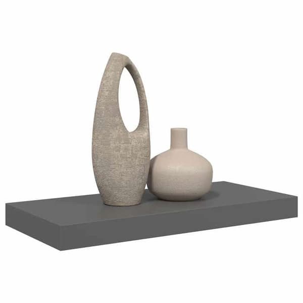 Maison Exclusive - Kelluva seinähylly Harmaa kiiltävä 50x23,5x3,8 cm MDF