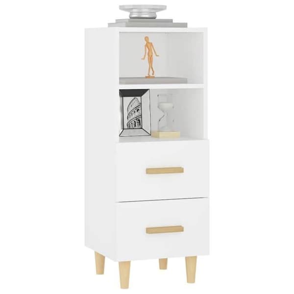 Maison Exclusive - Buffé Vit 34,5x34x90 cm Ingenjörsträ