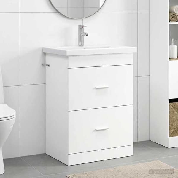 Maison Exclusive - Badeværelsesmøbel sæt Hvid 61 x 40 x 84,5 cm