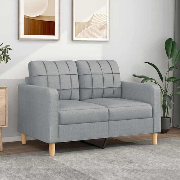 Maison Exclusive - 2-personers sofa i lys grå 120 cm stof