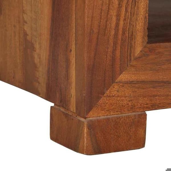 Sidebord - MAISON EXCLUSIVE - 37x29x40 cm - Massiv akacietræ - Brun - Glat overflade