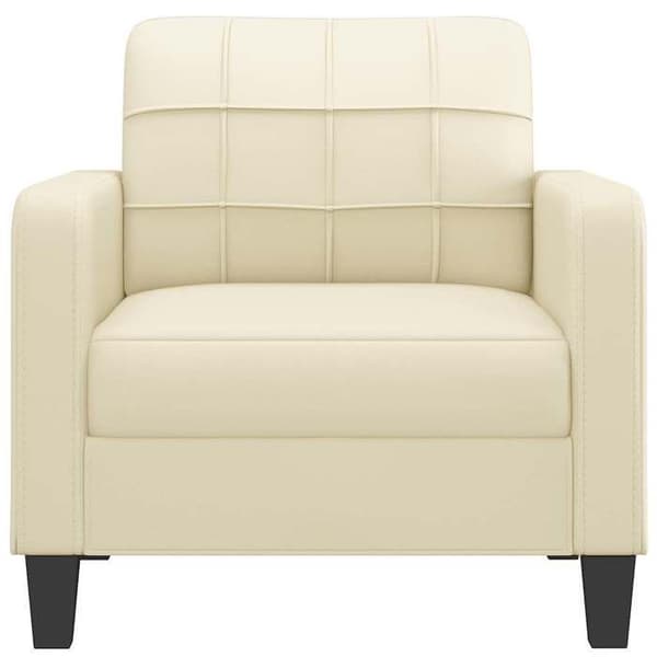 Maison Exclusive - Fåtölj Crème 60 cm Syntetläder