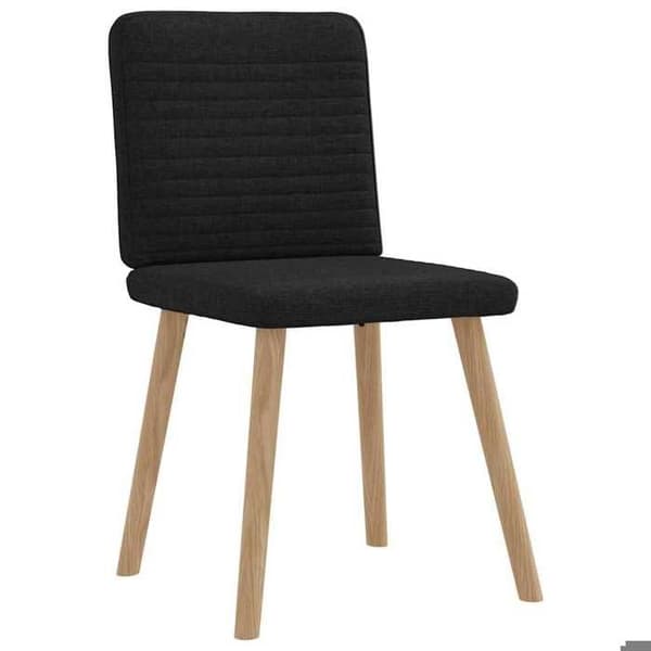 Maison Exclusive - Matstolar set om 6 svart tyg